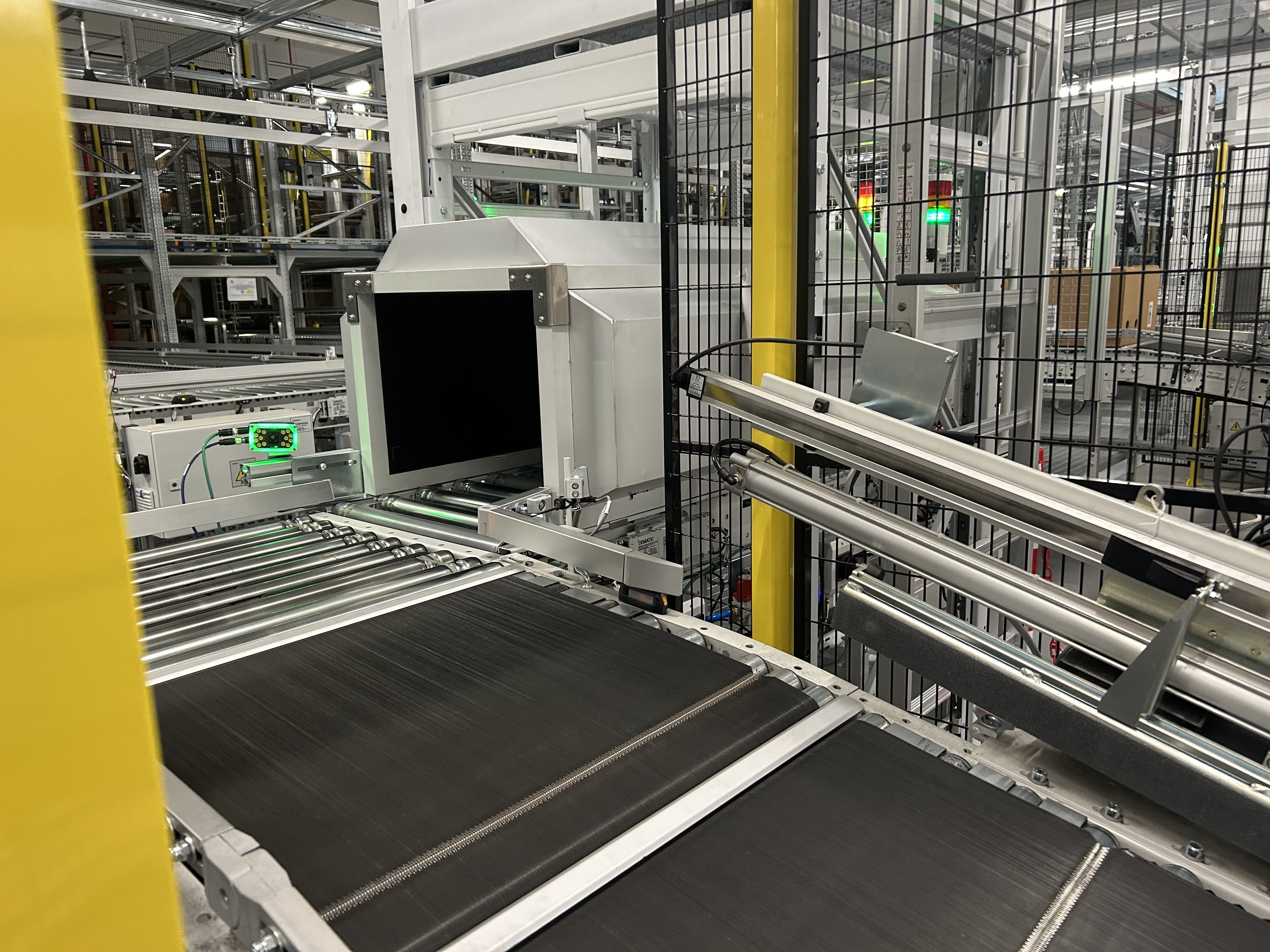 RFID reading tunnels installed on warehouse conveyor lines